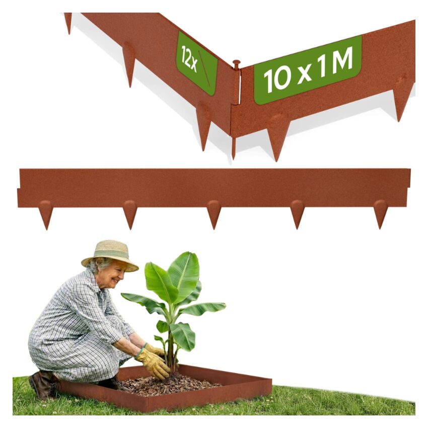 Lemování trávníku z kortenu 10 x 1m