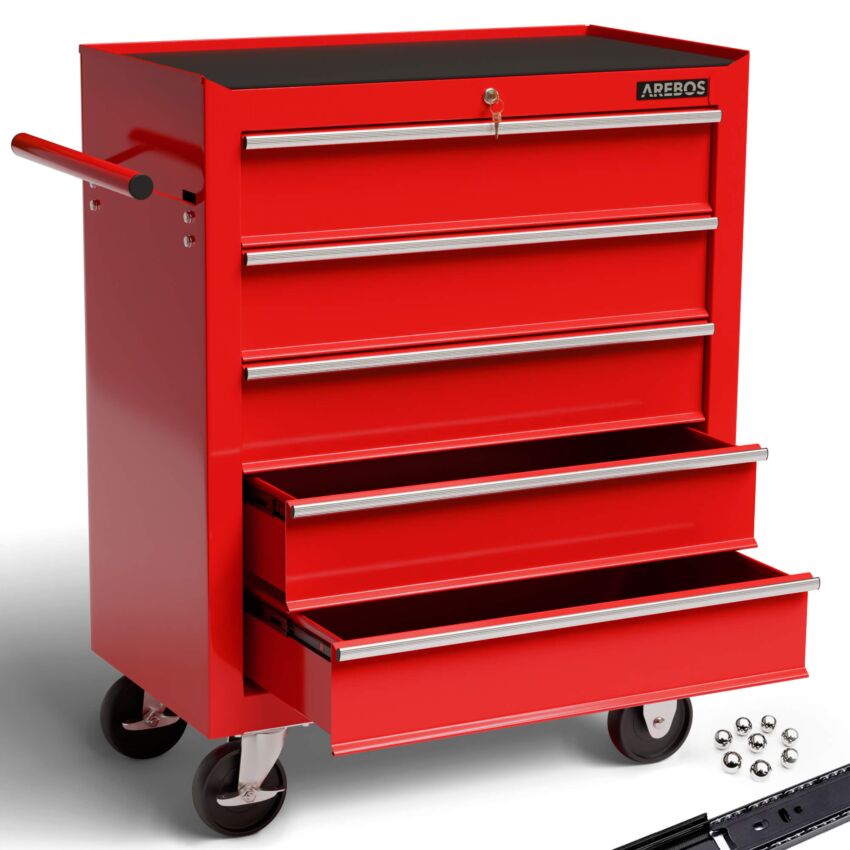 Vozík na nářadí - 5 přihrádek