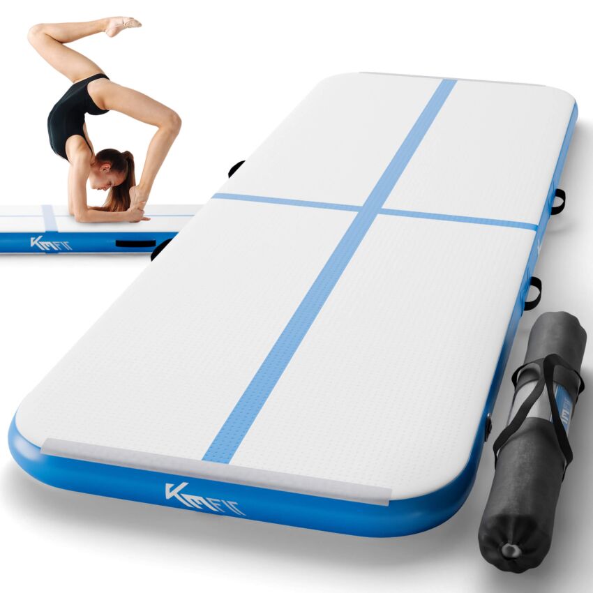KM-Fit nafukovací gymnastická podložka Airtrack fitness mat Gymnastická podložka 5M Mint Green